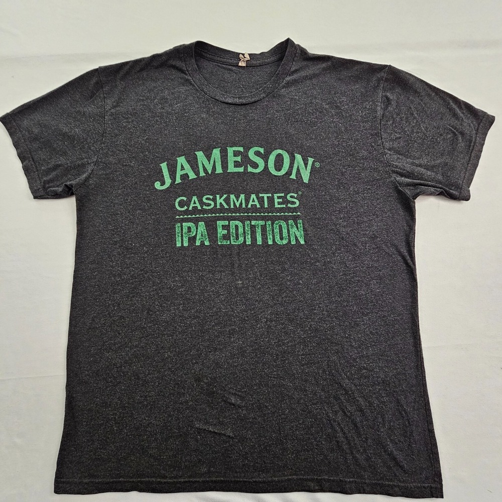 Jameson Caskmates IPA Edition Gray Short Sleeve Cotton Blend T-Shirt Men's‎ XL